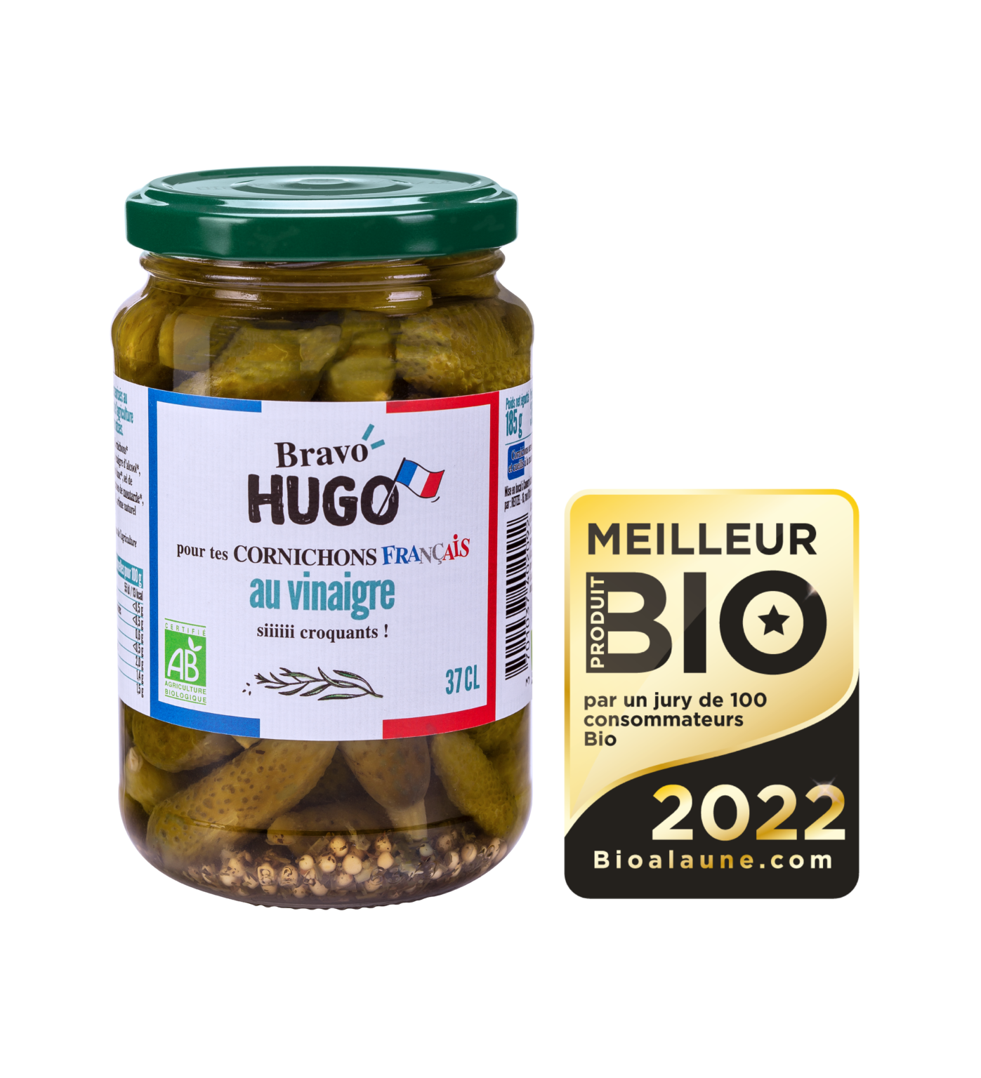 Le cornichon Bio Français Bravo Hugo